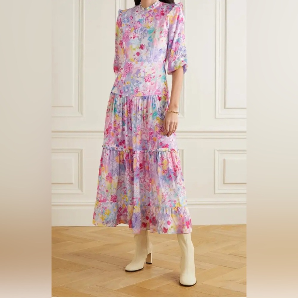 NWT RIXO London Monet Floral Maxi Dress